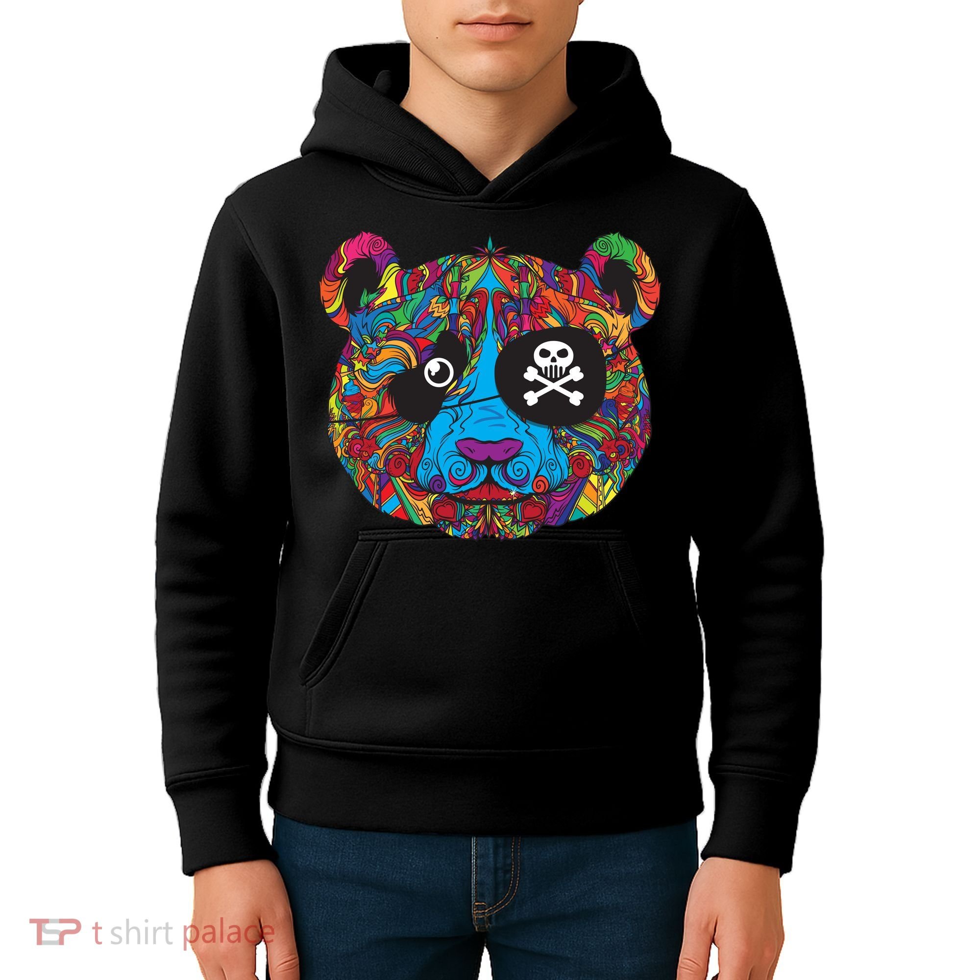 Panda Pirate Abstract Kids Hoodie
