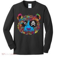 Panda Pirate Abstract Kids Long Sleeve Shirt thumb 0