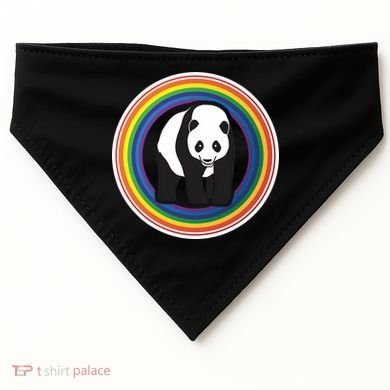Panda Rainbow USA-Made Doggie Bandana