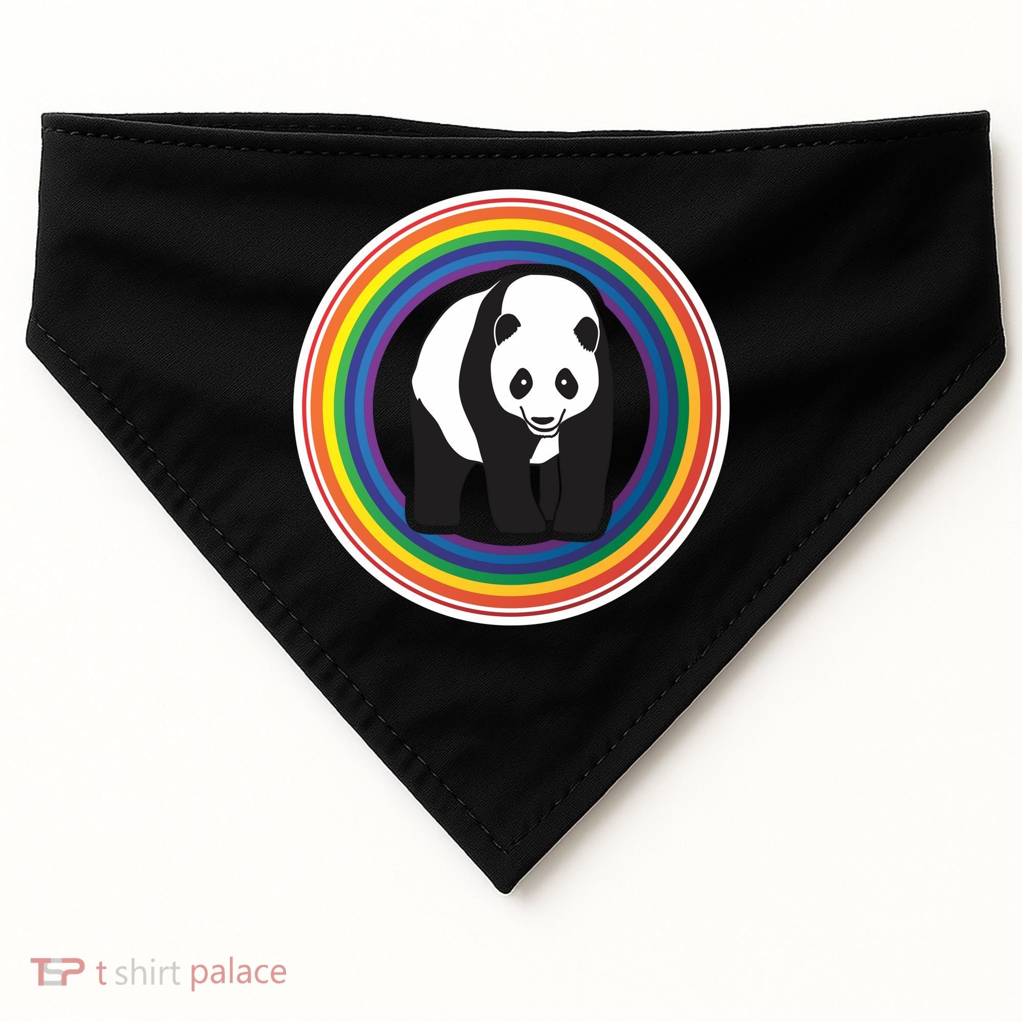 Panda Rainbow USA-Made Doggie Bandana