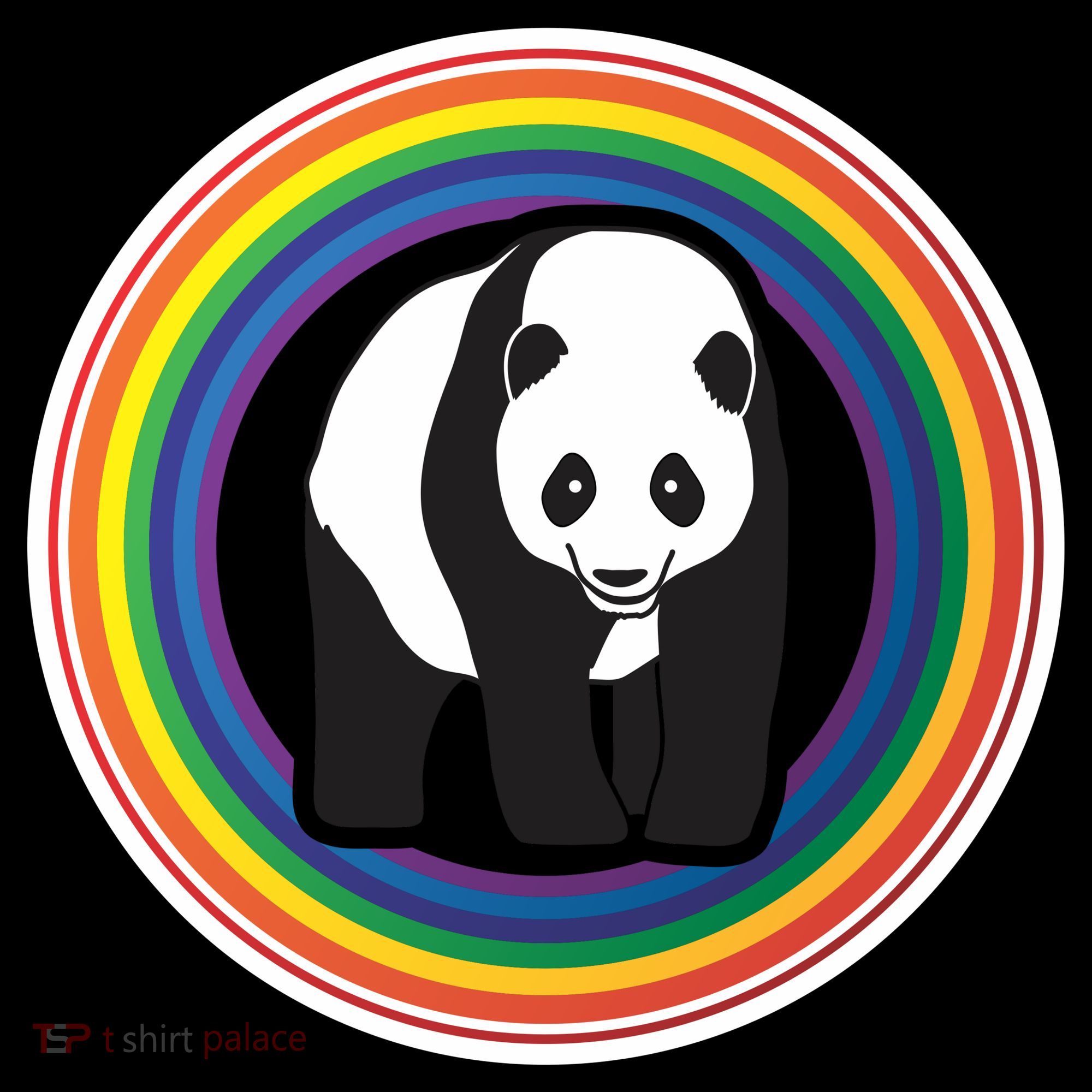 Panda Rainbow Button