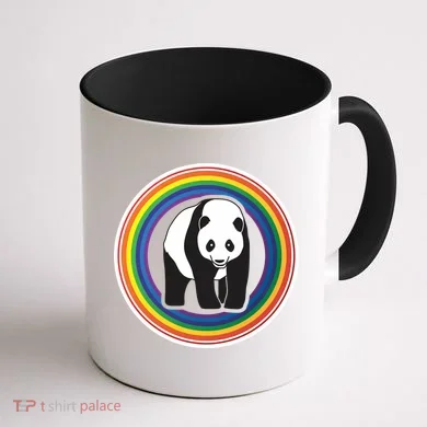 Panda Rainbow Coffee Mug back