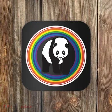 Panda Rainbow Coaster