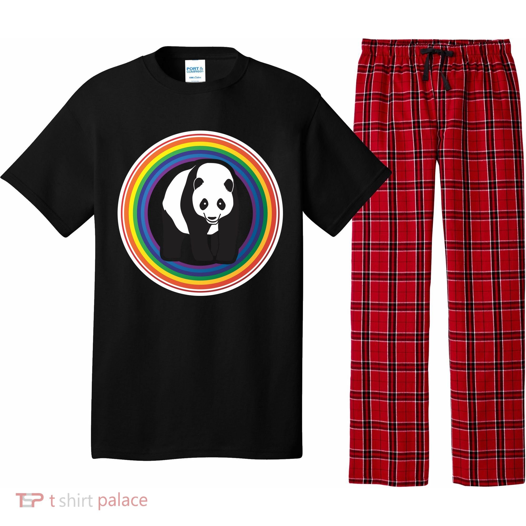 Panda Rainbow Pajama Set