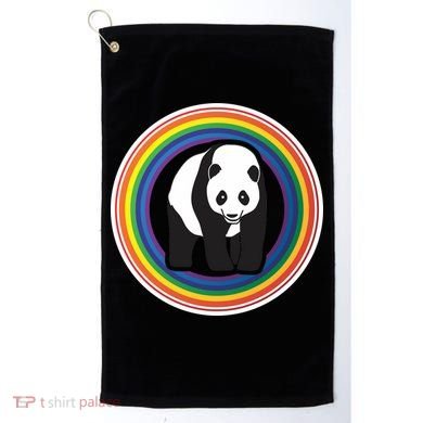 Panda Rainbow Golf Towel