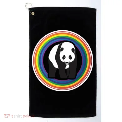 Panda Rainbow Golf Towel