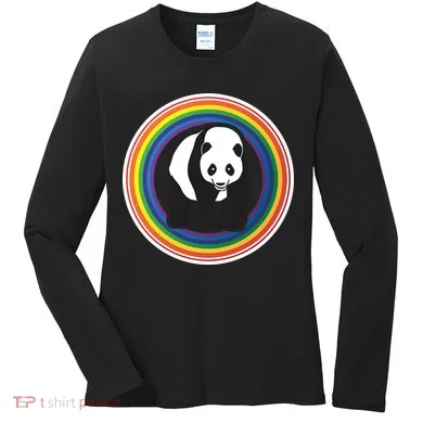 Panda Rainbow Women's Long Sleeve Shirt