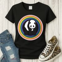 Panda Rainbow Women's T-Shirt thumb 3