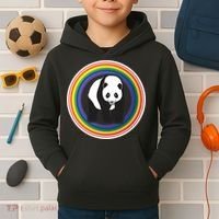 Panda Rainbow Kids Hoodie thumb 2