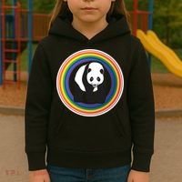 Panda Rainbow Kids Hoodie thumb 3