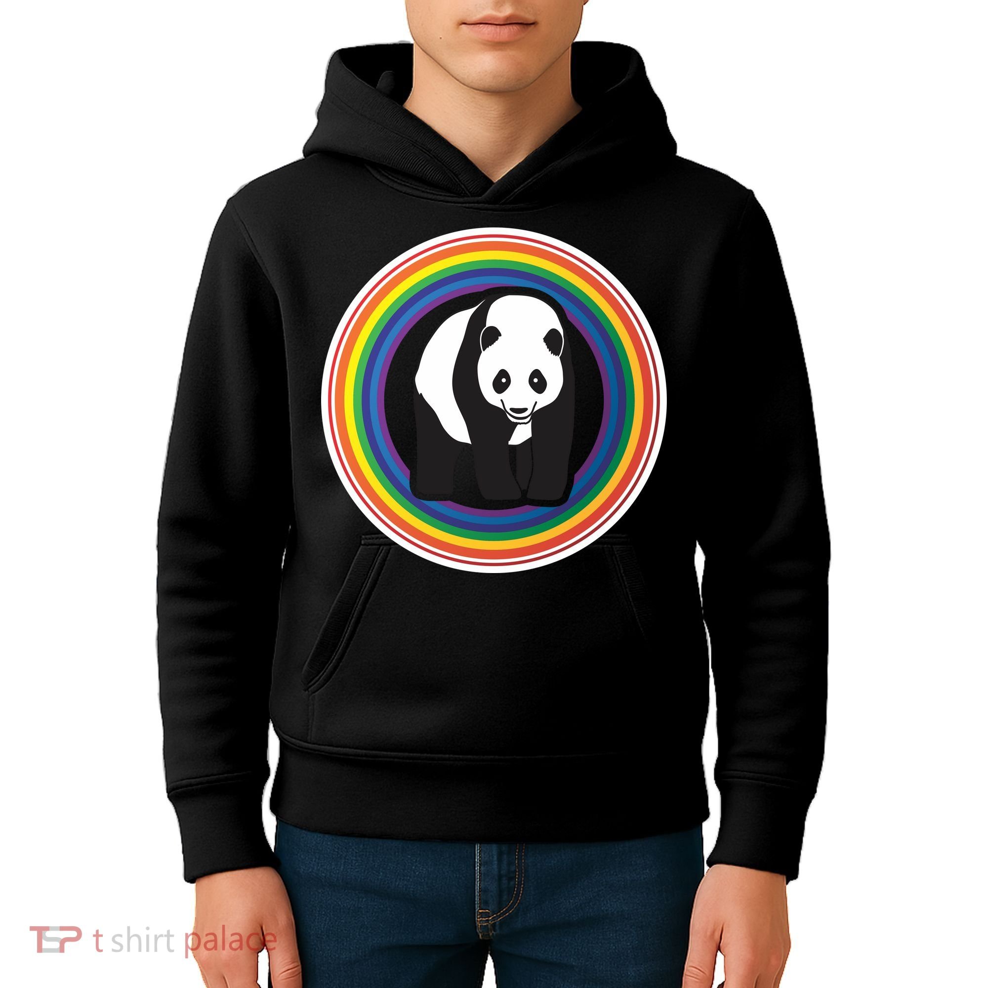 Panda Rainbow Kids Hoodie
