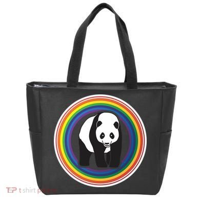 Panda Rainbow Tote Bag