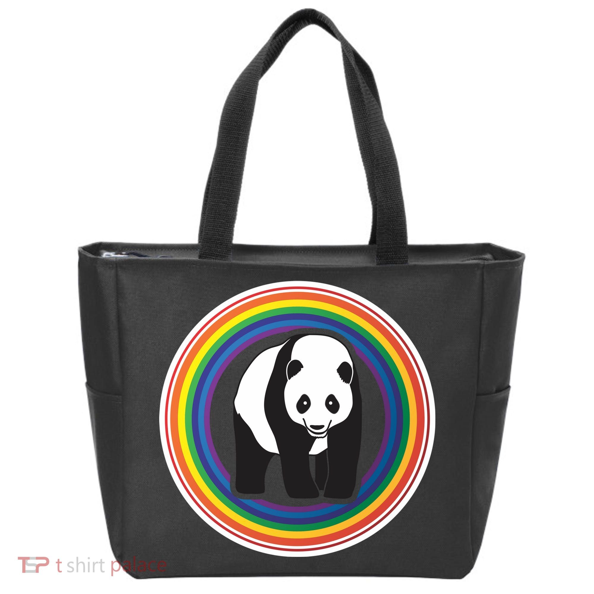 Panda Rainbow Tote Bag