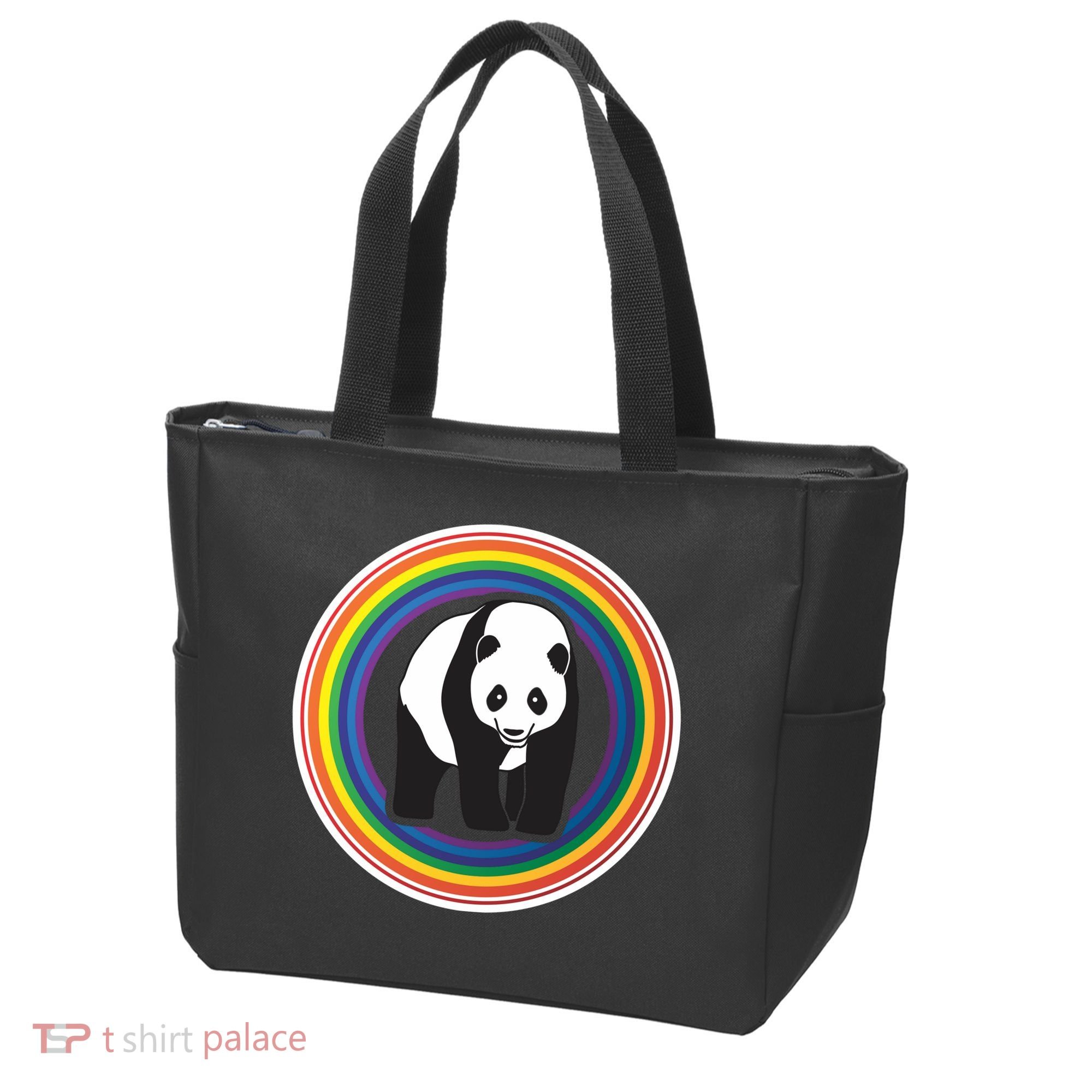 Panda Rainbow Tote Bag