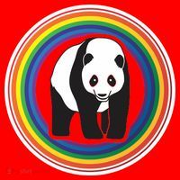 Panda Rainbow Santa Hat thumb 1
