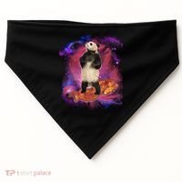 Panda Surfing Bacon In Space USA-Made Doggie Bandana thumb 0
