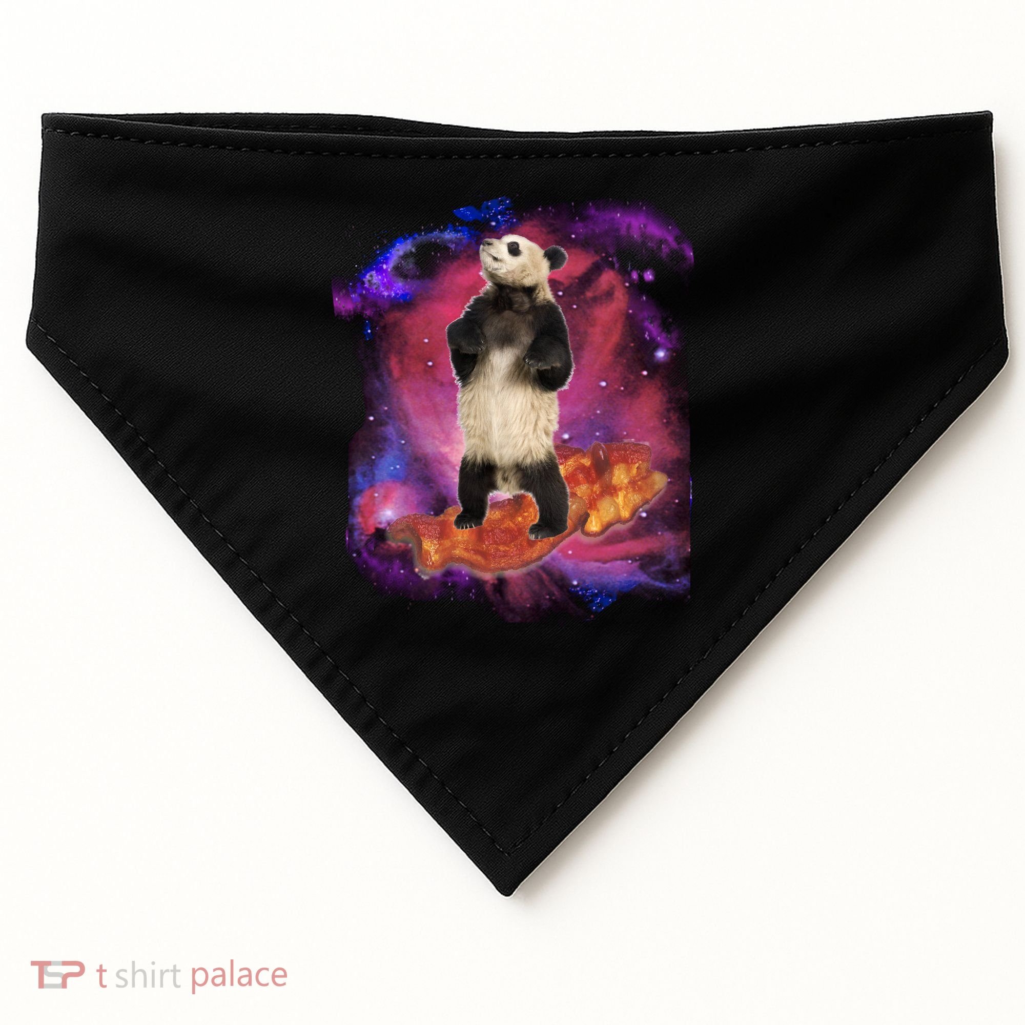 Panda Surfing Bacon In Space USA-Made Doggie Bandana