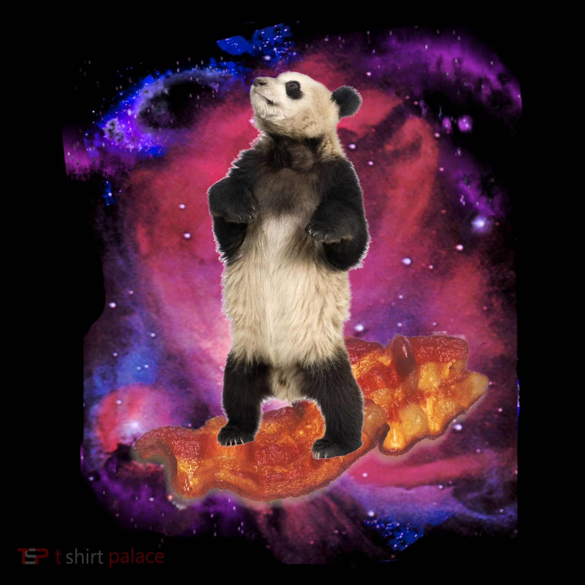 Panda Surfing Bacon In Space USA-Made Doggie Bandana