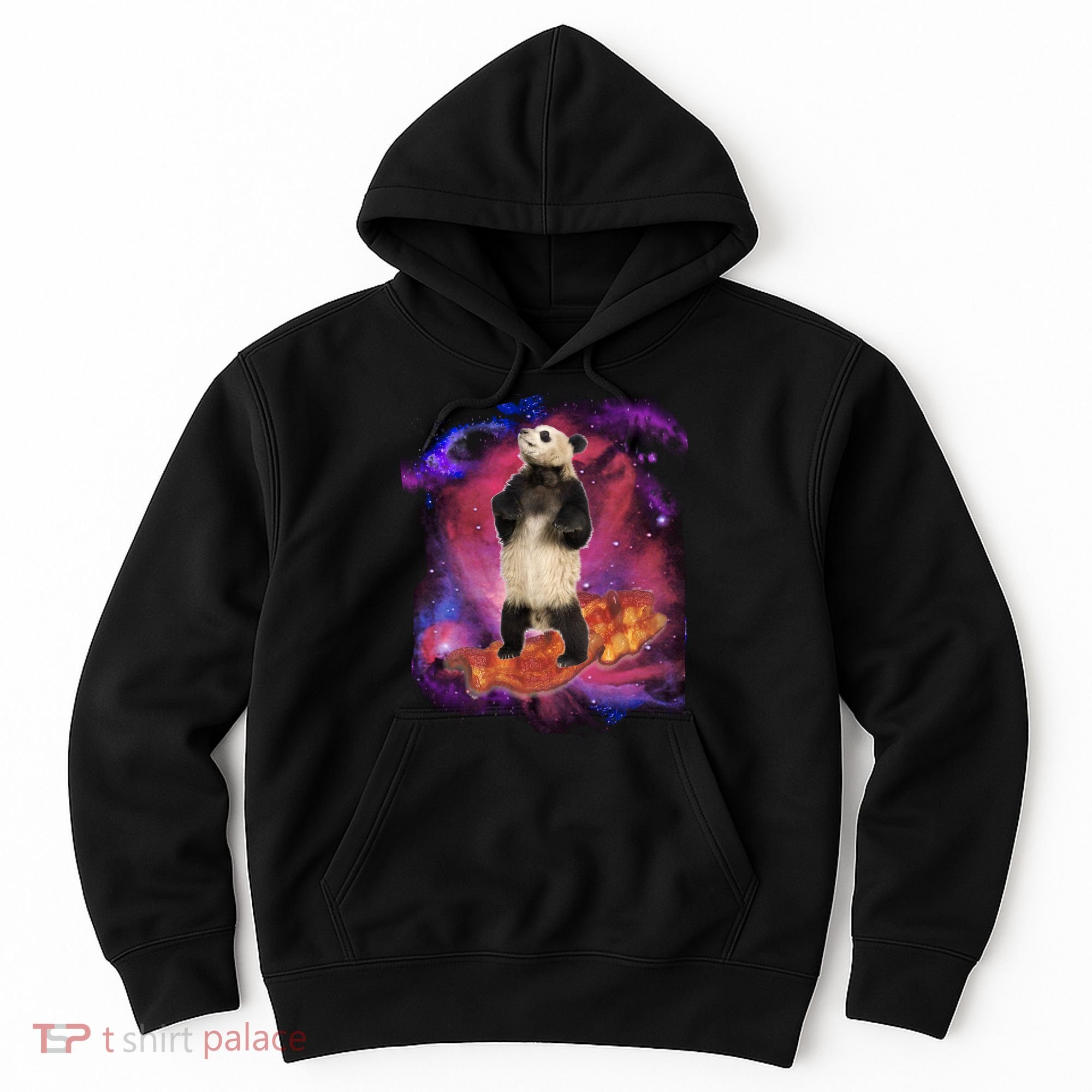 Panda Surfing Bacon In Space Hoodie