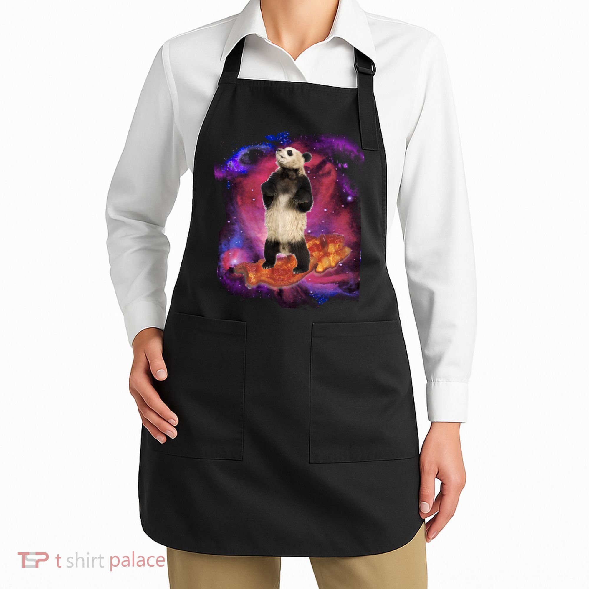 Panda Surfing Bacon In Space Apron