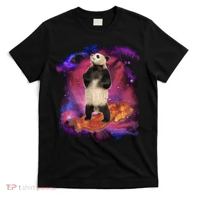 Panda Surfing Bacon In Space T-Shirt