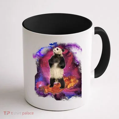 Panda Surfing Bacon In Space Coffee Mug back