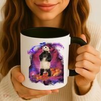 Panda Surfing Bacon In Space Coffee Mug thumb 3