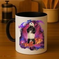 Panda Surfing Bacon In Space Coffee Mug thumb 4