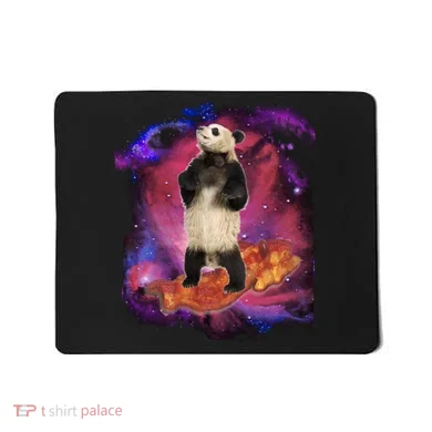 Panda Surfing Bacon In Space Mousepad