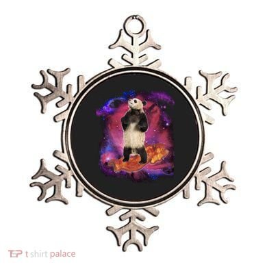 Panda Surfing Bacon In Space Ornament