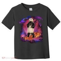 Panda Surfing Bacon In Space Toddler T-Shirt thumb 0