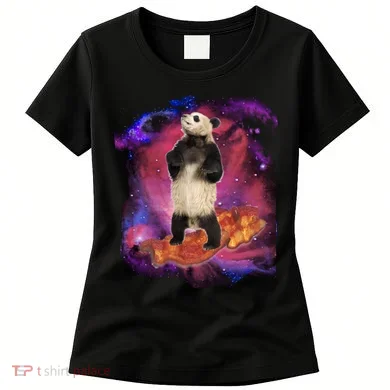 Panda Surfing Bacon In Space Women's T-Shirt