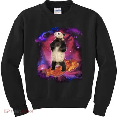 Panda Surfing Bacon In Space Kids Sweatshirt