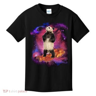 Panda Surfing Bacon In Space Kids T-Shirt