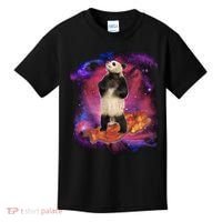 Panda Surfing Bacon In Space Kids T-Shirt thumb 0