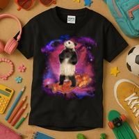 Panda Surfing Bacon In Space Kids T-Shirt thumb 3