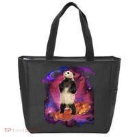 Panda Surfing Bacon In Space Tote Bag thumb 0