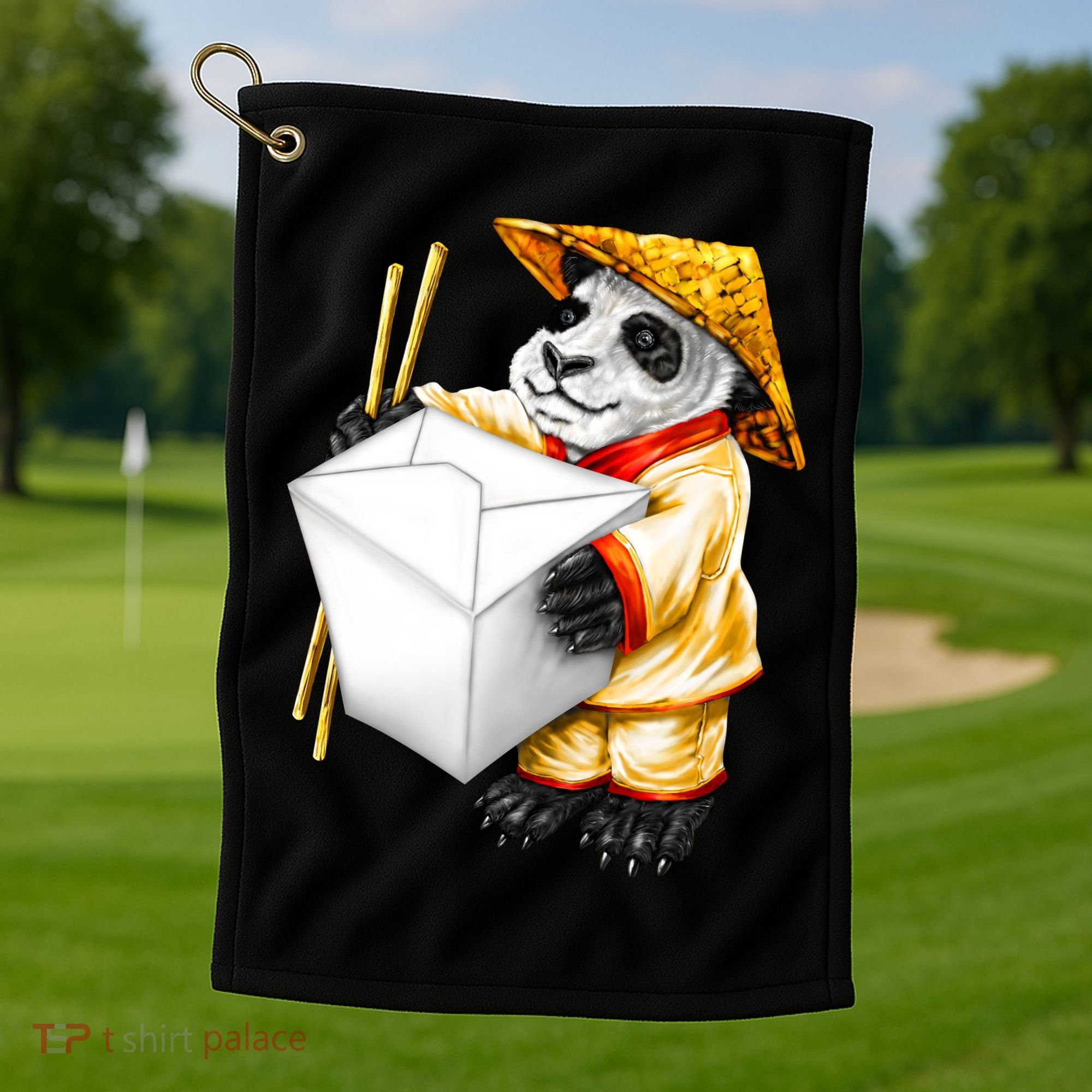 Panda Takeout Golf Towel