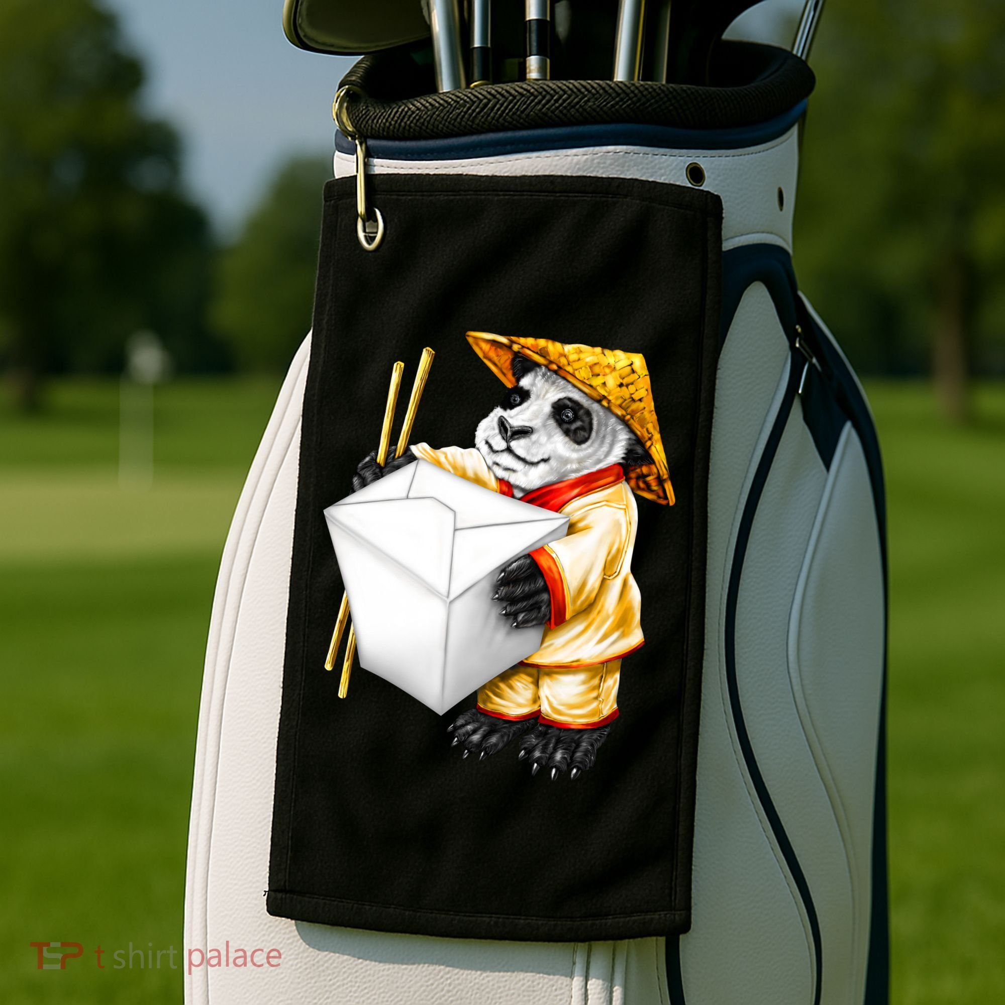 Panda Takeout Golf Towel