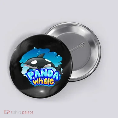 Panda Whale Button