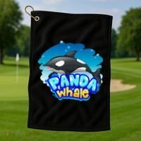 Panda Whale Golf Towel thumb 1