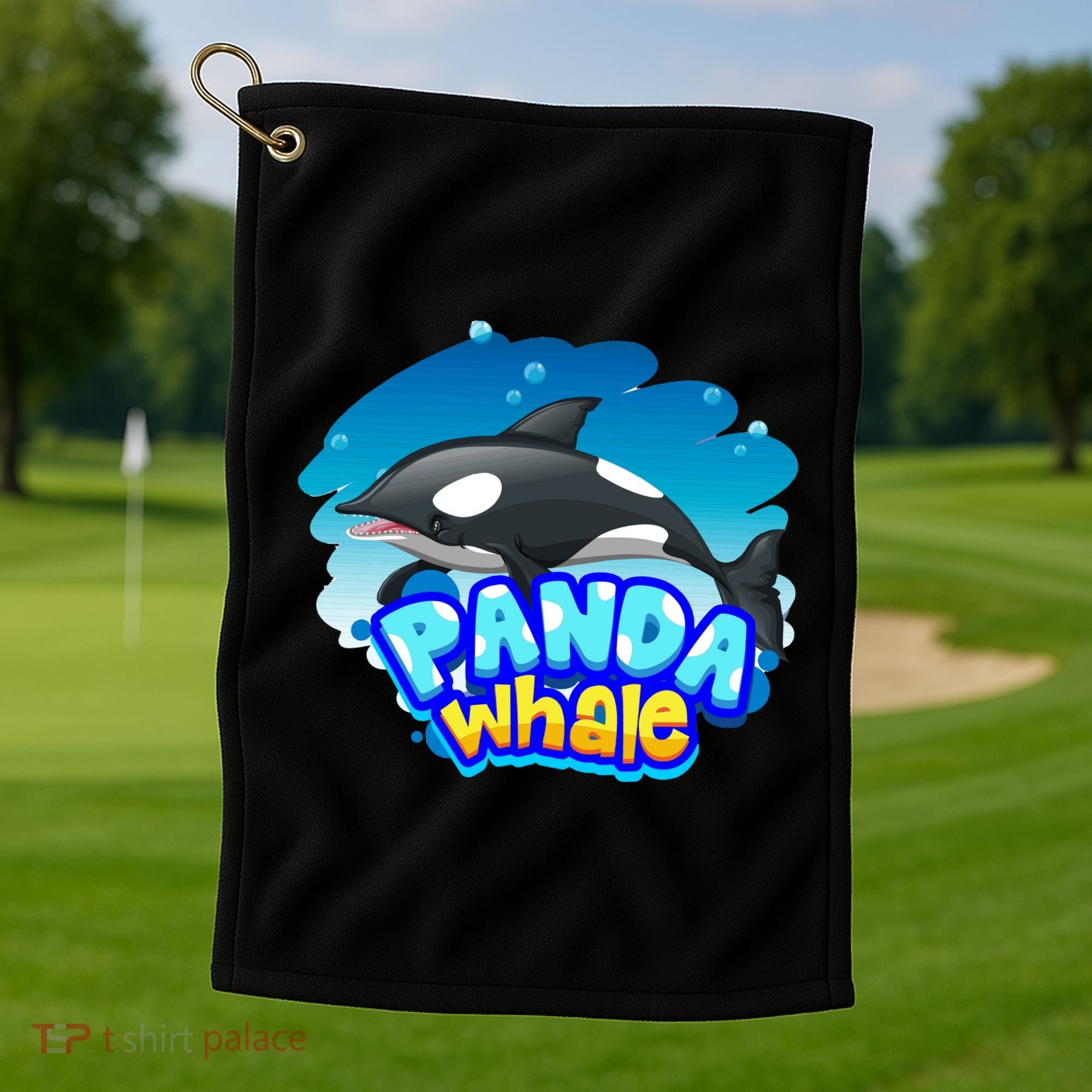 Panda Whale Golf Towel