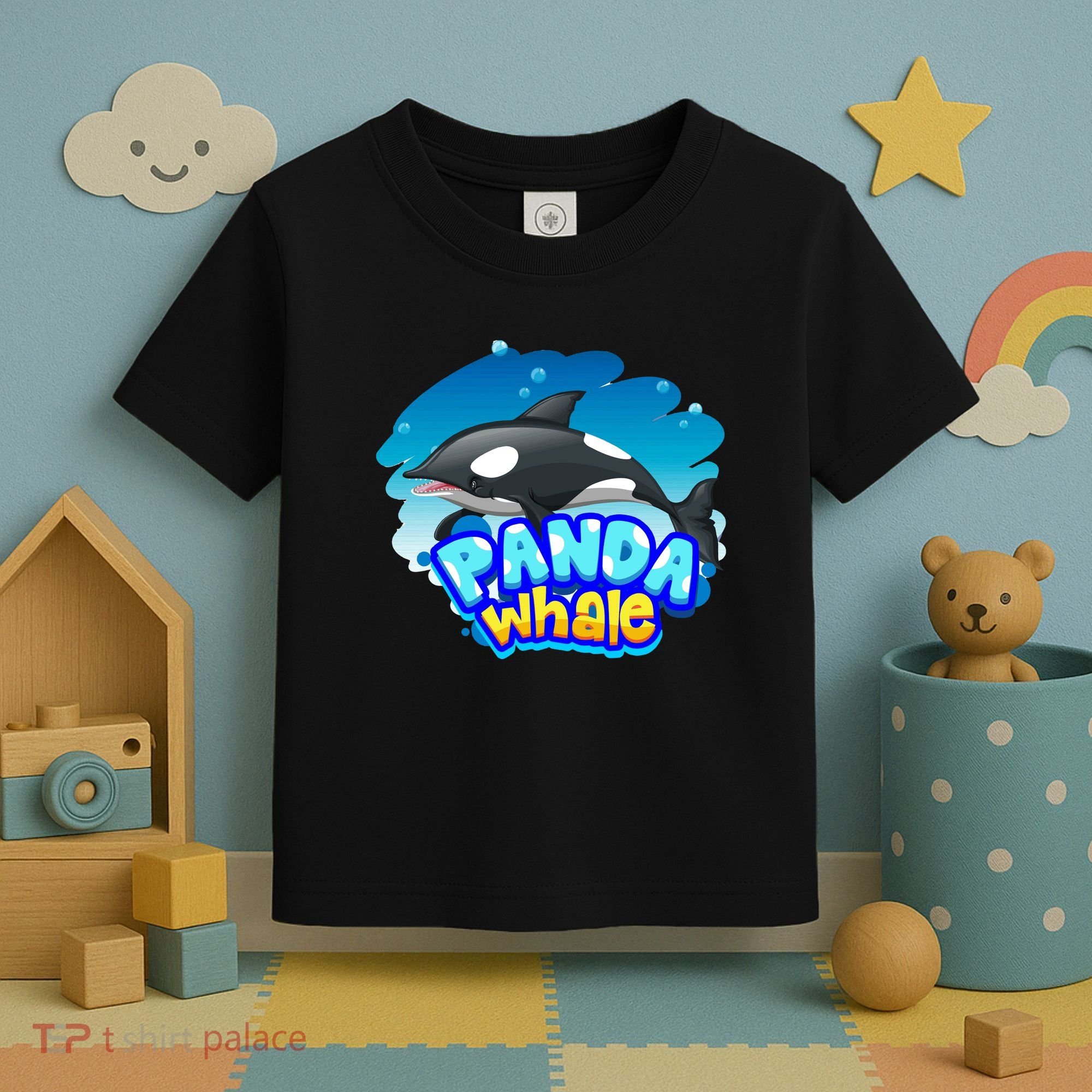 Panda Whale Toddler T-Shirt