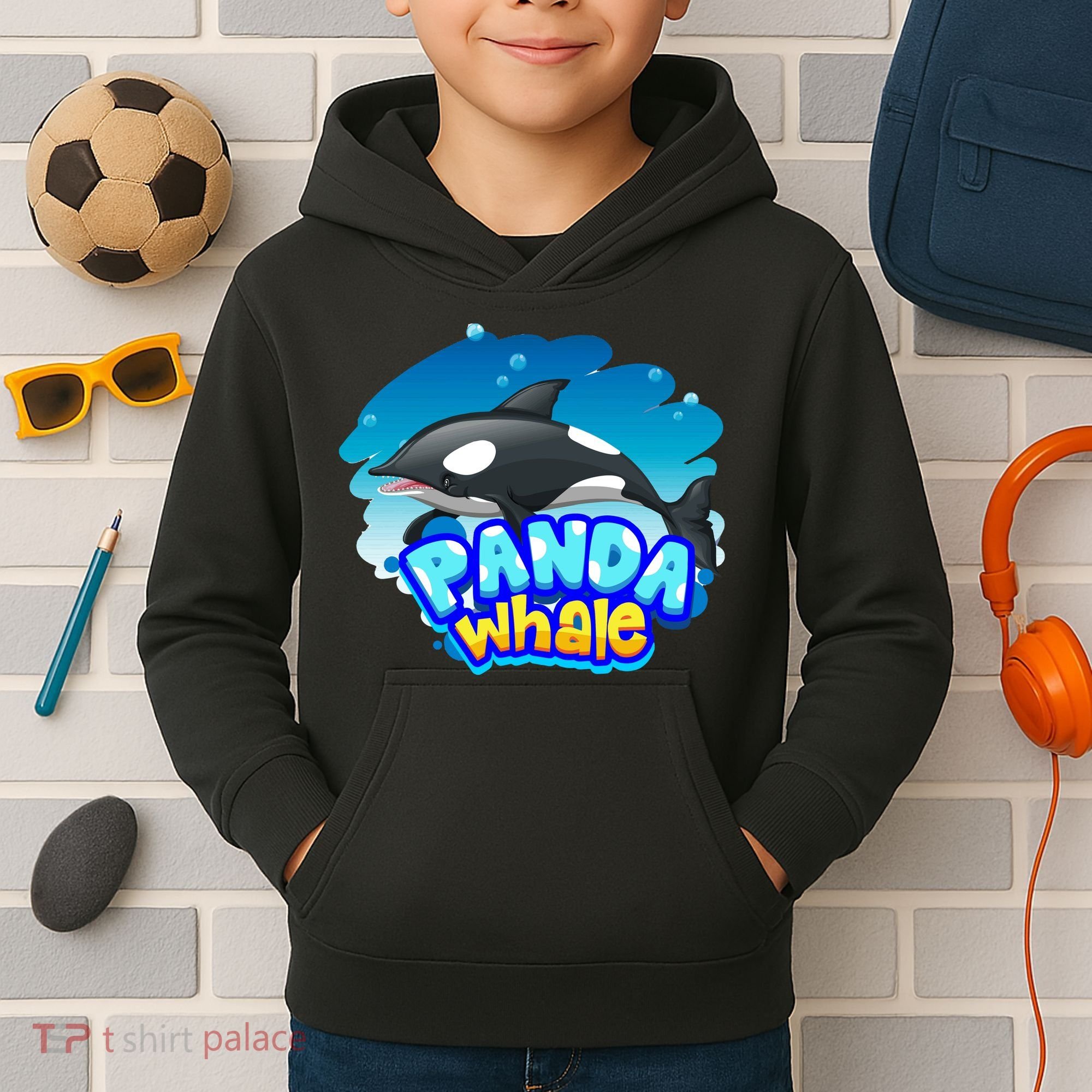 Panda Whale Kids Hoodie