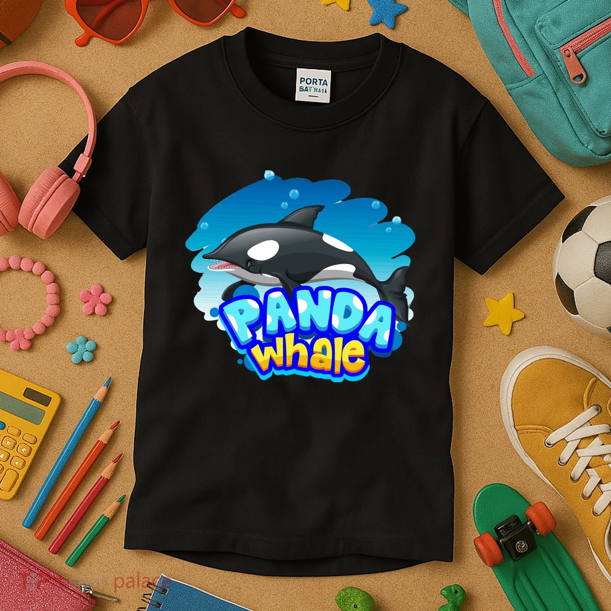 Panda Whale Kids T-Shirt