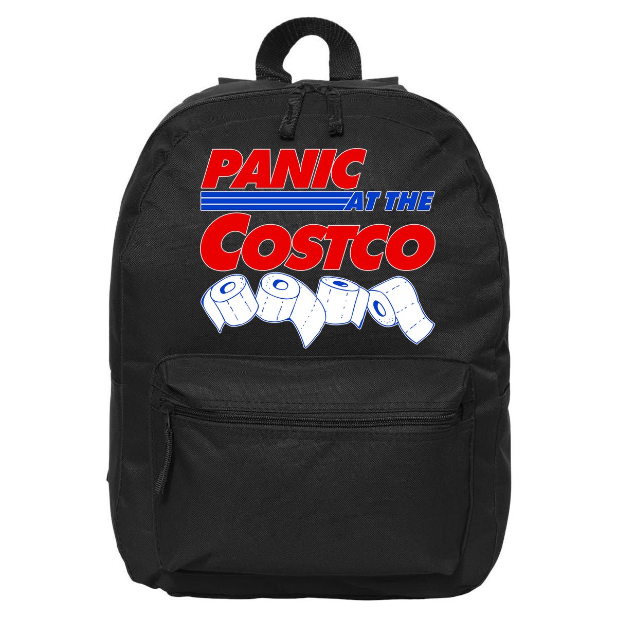 Panic At The Costco Toilet Paper Virus Pandemic 16 in Basic Backpack