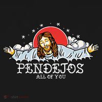 Pendejos All of You Sarcastic Jesus Christian Humor Retro Women's Hoodie thumb 2