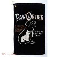 Paw And Order Special Feline Unit Pets Training Dog Cat Golf Towel thumb 0