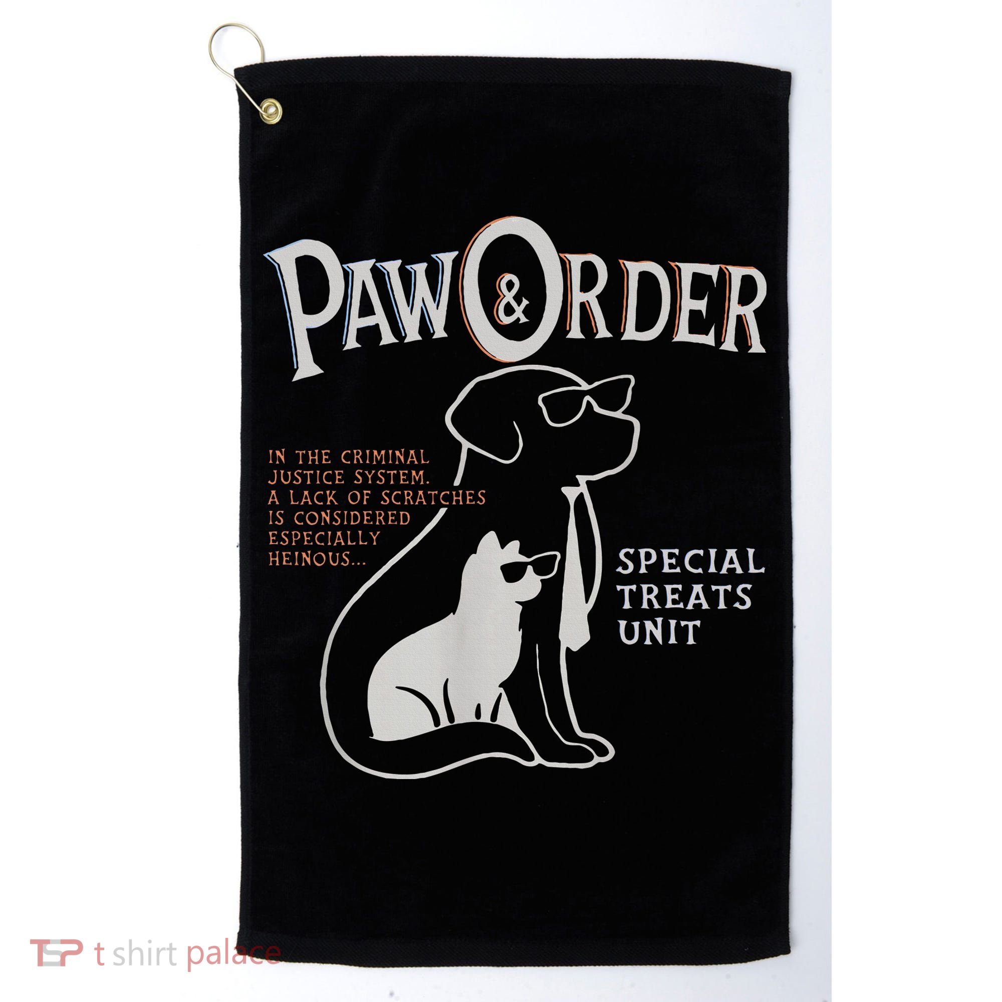 Paw And Order Special Feline Unit Pets Training Dog Cat Golf Towel