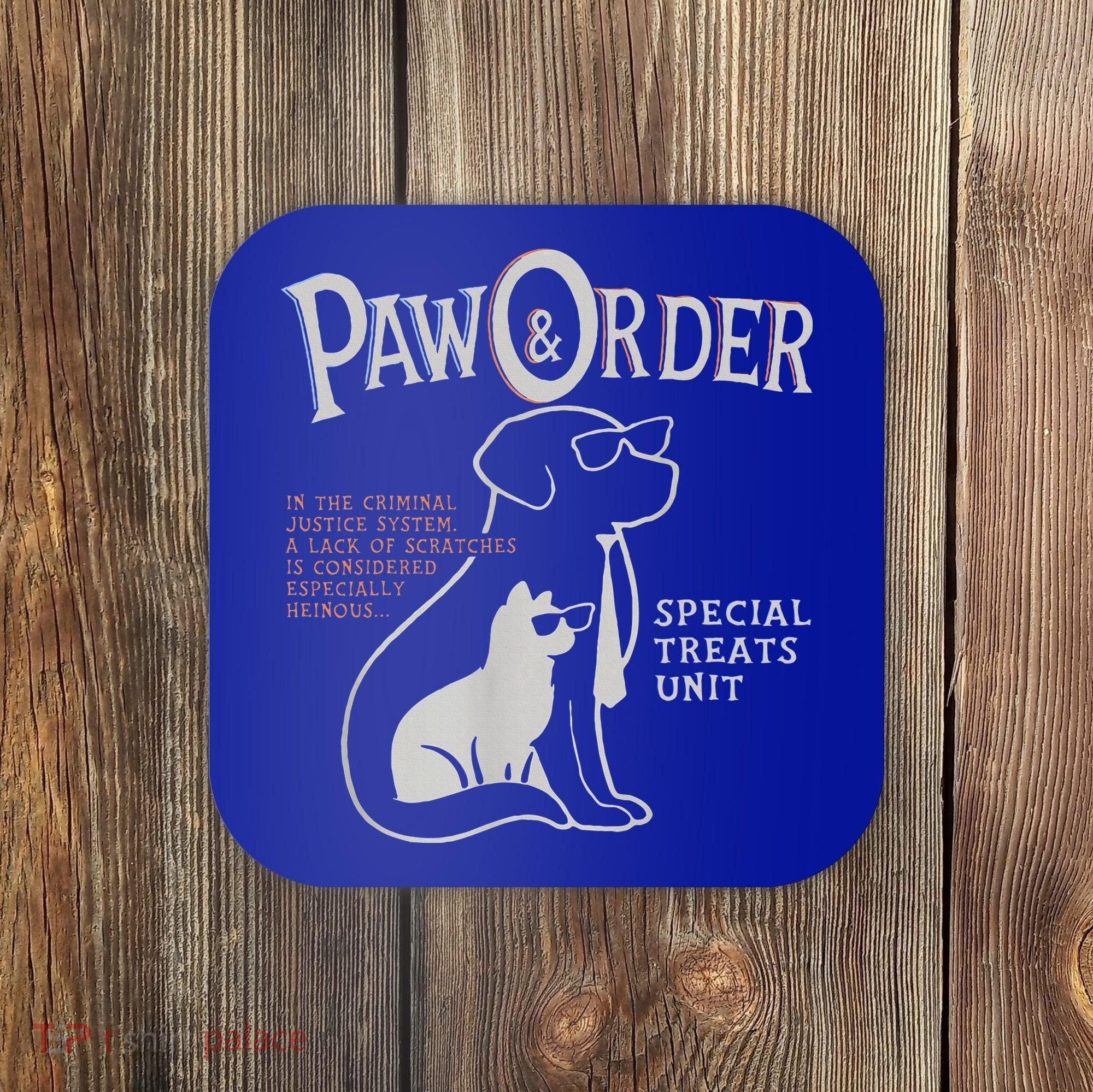 Paw And Order Special Feline Unit Pets Training Dog Cat Coaster